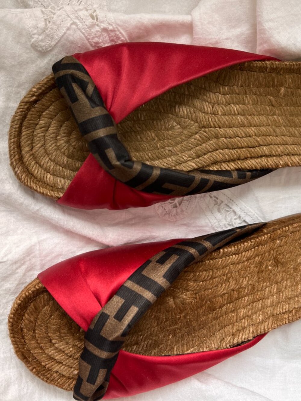 Fendi Espadrille slide size 6.5 NIB - Picture 5 of 14